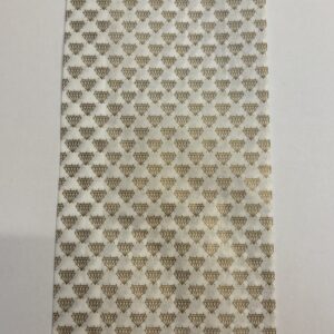 Paper bags. white with gold diamond pattern.  315mm x 150mm x 60mm.