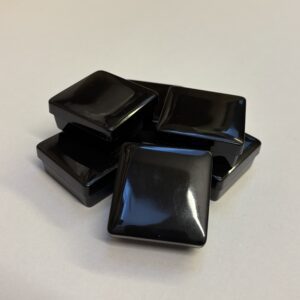 Plastic Black gloss Range fitted with Courtelle wadding pad.