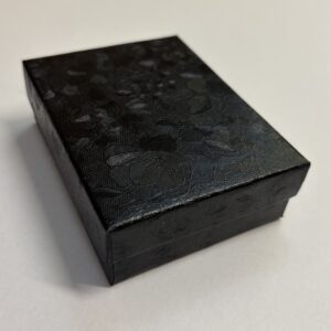 Beautifully patterned black cardboard Medium Universal box.