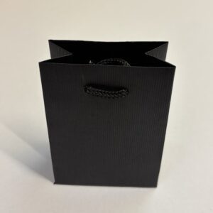 Mini Shopping Bags in black (pkts 12) 100mm x 75mm x 45mm